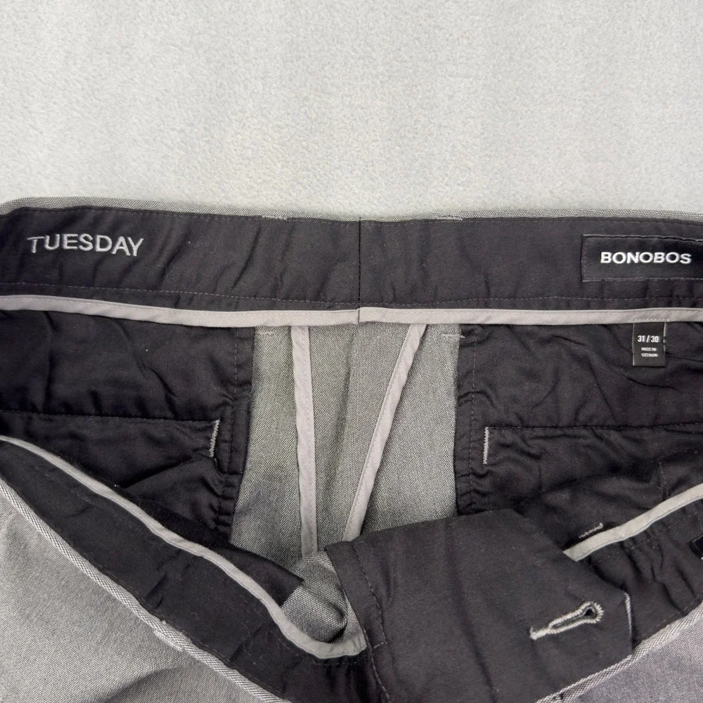 Bonobos Tuesday Chino Pants Grey 31x30 Mens Straight Leg